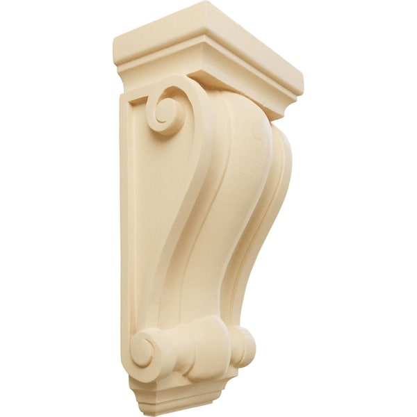 Ekena Millwork 7 1/2"W x 4 1/2"D x 14"H Cole Pilaster Wood Corbel, Maple CORW07X04X14COMA - main